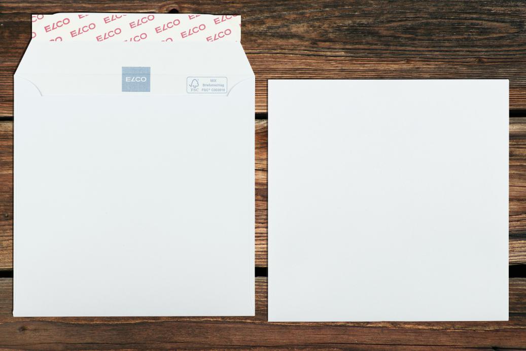 Briefhüllen 145x145 mm Haftklebend Hochweiß 120 g/qm